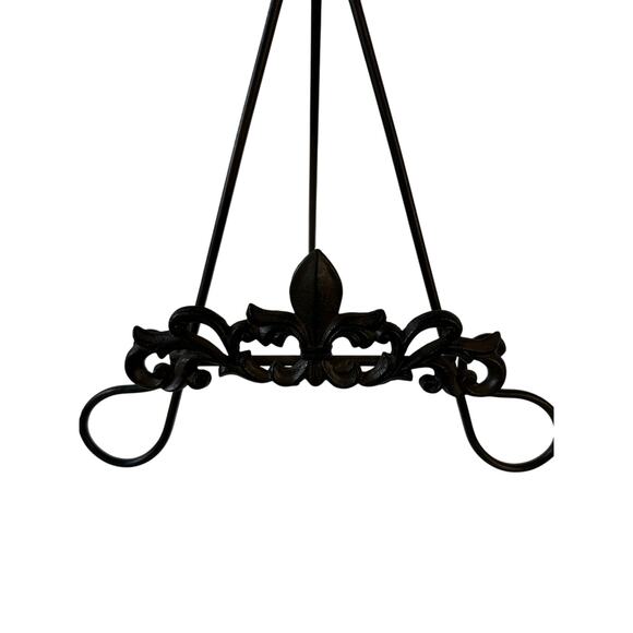 Pair of Brown Natural Finish Iron Easels Picture Frame Cookbook Music Small Art - Picture 7 of 9